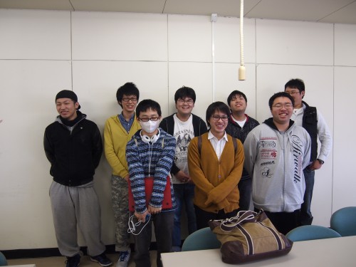 2013年度 学科学友会3年生メンバー