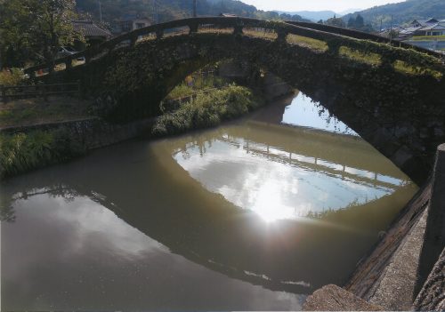 水面に映る橋（平山大貴，熊本県立天草工業高等学校1年生）